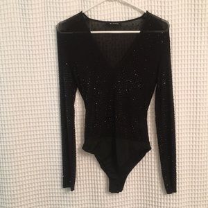 Black Sequin Bodysuit